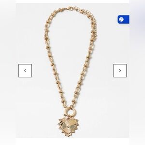 Gold Heart Pendant Chain Necklace - Women